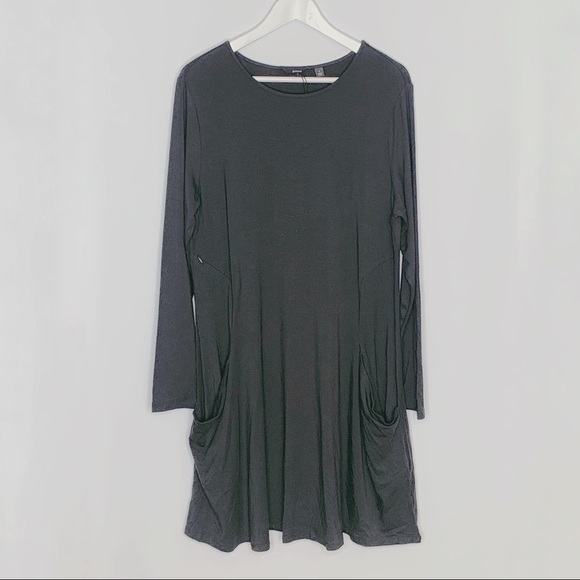 NWT Betabrand Dress Travel Black Modal Silk Jersey size LARGE - Picture 4 of 9